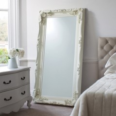 Carved Louis Leaner Mirror Cream W895 x H1755mm